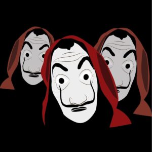 money, heist, bella, ciao, design, tv, bella ciao, icon, red, hood, hoodie, symbol, london, youtube, avatar, profile, instagram, instagram logo, media, social, network, star, heart, love, facebook, black social, black media, black avatar
