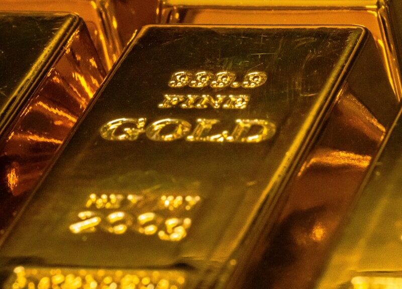 gold and black rectangular case