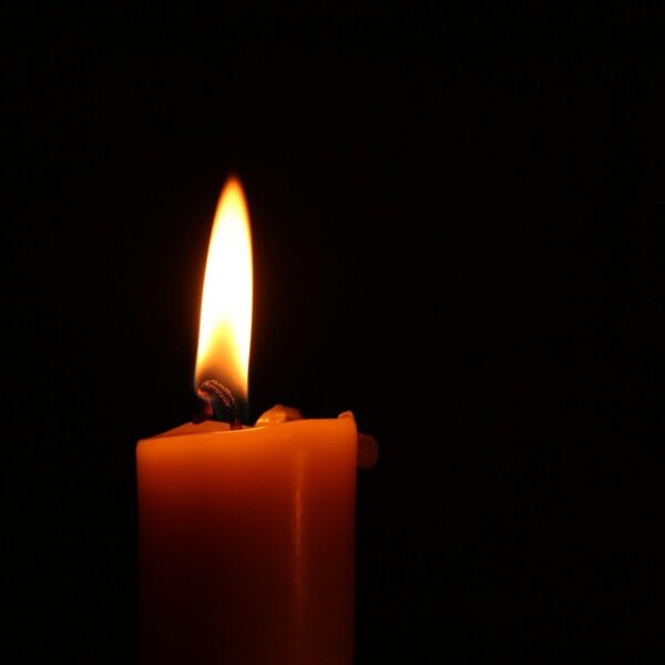 close-up of lighted candle